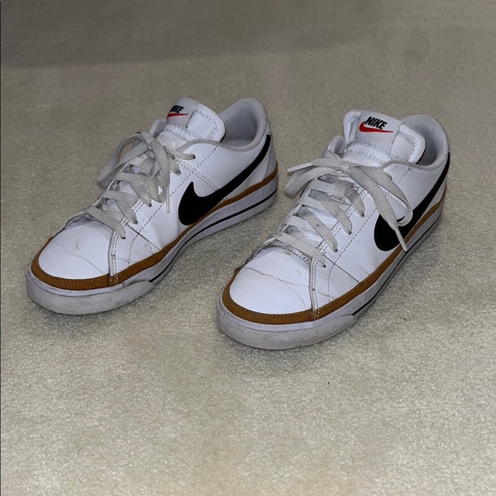 Nike Court Legacy White and Brown Sneakers